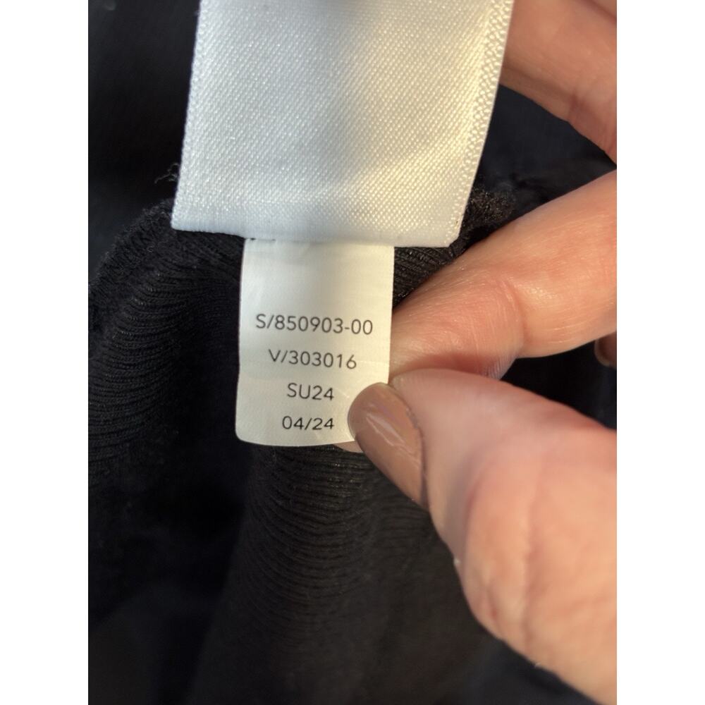 Athleta Presence Twist Sweatshirt Black Size Medium Long Sleeve Low Back Cropped - Picture 6 of 9